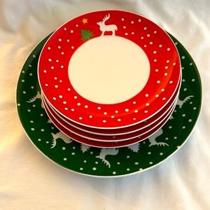 Christmas Dessert Plate Set